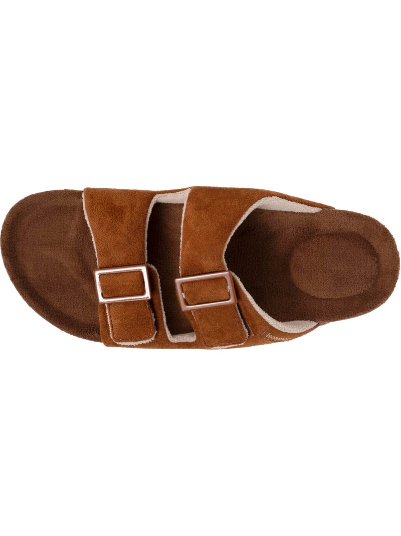 Pantofole mules aperte ultra-confortevole uomo Cammello - Kiabi