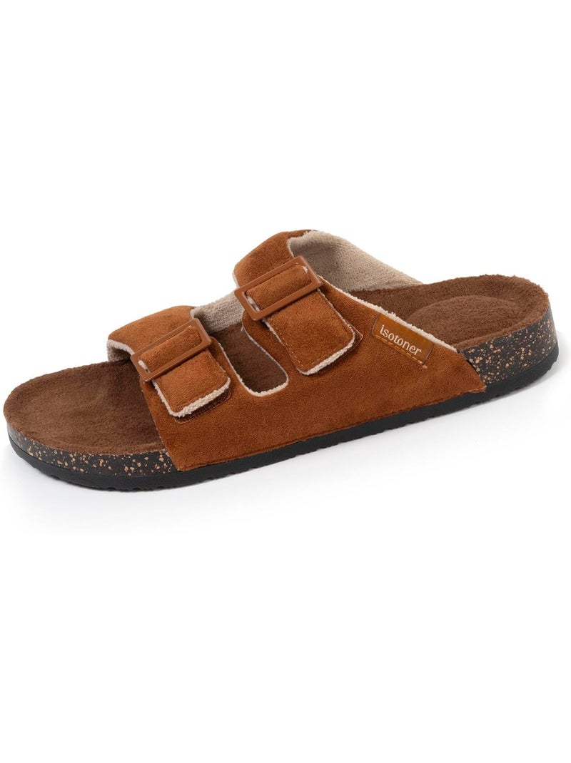 Pantofole mules aperte ultra-confortevole uomo Cammello - Kiabi