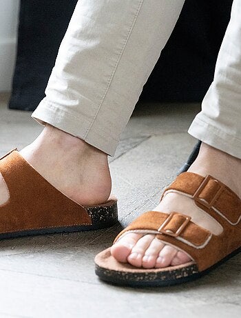 Pantofole mules aperte ultra-confortevole uomo Isotoner