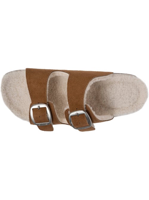 Pantofole mules aperte ultraconfortevole, in pelle donna - Kiabi Pantofole mules aperte ultraconfortevole, in pelle donna - Kiabi
