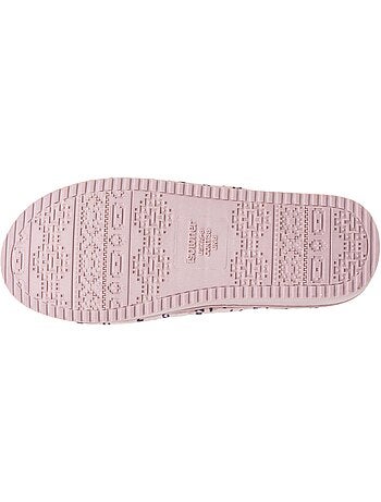 Pantofole mules aperte velluto, piattaforma di 3,5 cm donna Isotoner