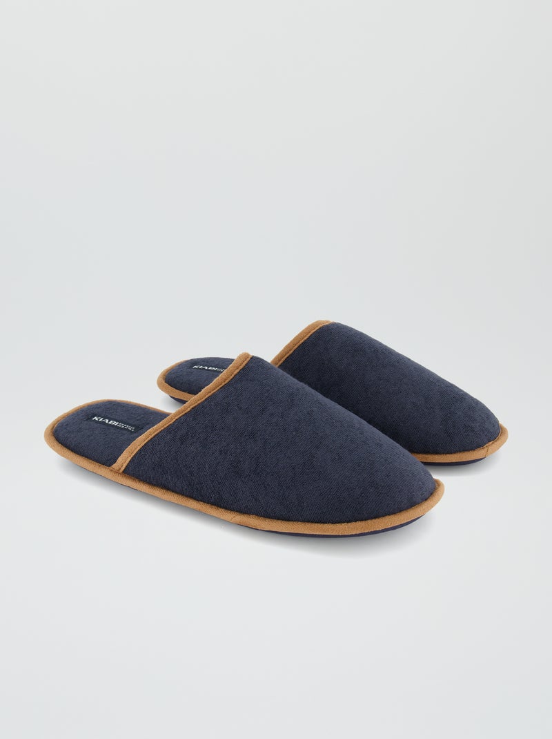 Pantofole mules blu marine - Kiabi