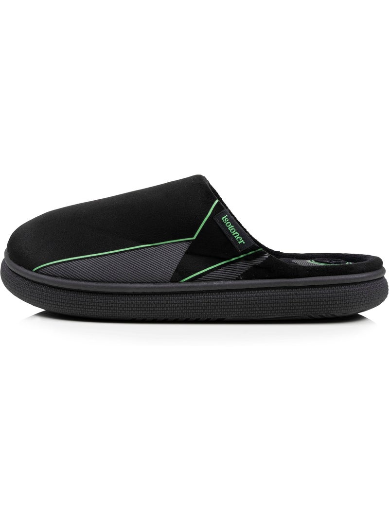 Pantofole mules camoscio, suola bloup XTRA comfort uomo Isotoner Nero - Kiabi