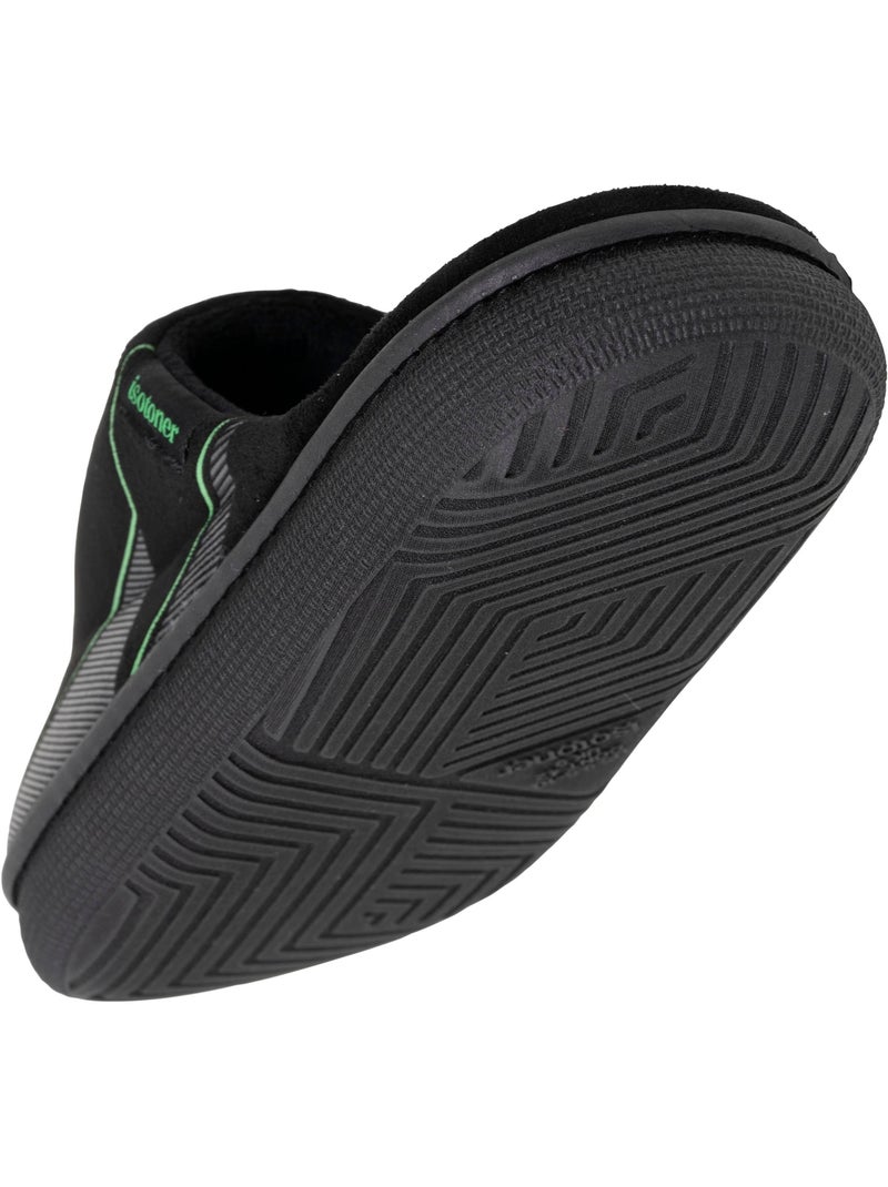 Pantofole mules camoscio, suola bloup XTRA comfort uomo Isotoner Nero - Kiabi