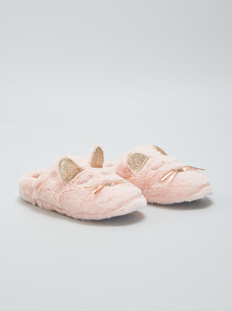 Pantofole mules con stampa 'animale' ROSA - Kiabi