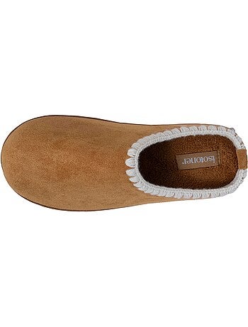 Pantofole mules con zeppa di 3,5 cm, molto confortevole donna