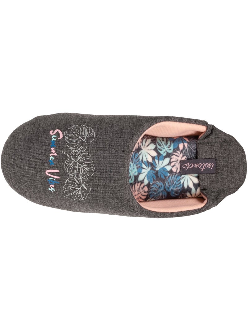 Pantofole mules  donna Isotoner Grigio melangiato - Kiabi