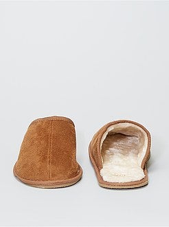 Scarpe - Pantofole mules effetto finto camoscio - Kiabi