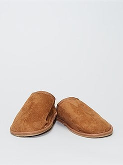 Scarpe - Pantofole mules effetto finto camoscio - Kiabi