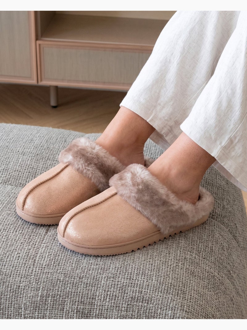 Pantofole mules estremamente comode, in similpelle donna Cammello - Kiabi