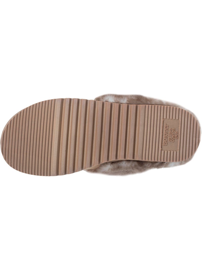 Pantofole mules estremamente comode, in similpelle donna isotoner Cammello - Kiabi