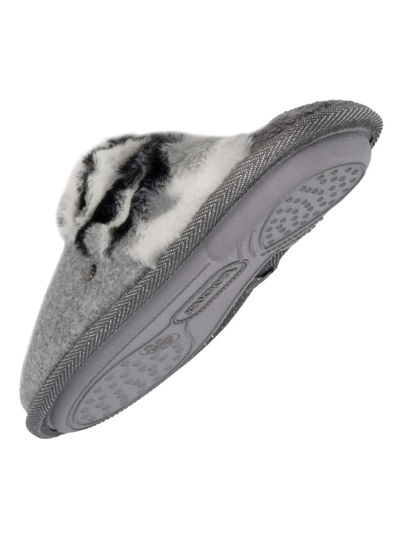 Pantofole mules Gatto di fantasia donna Isotoner Grigio grigio - Kiabi