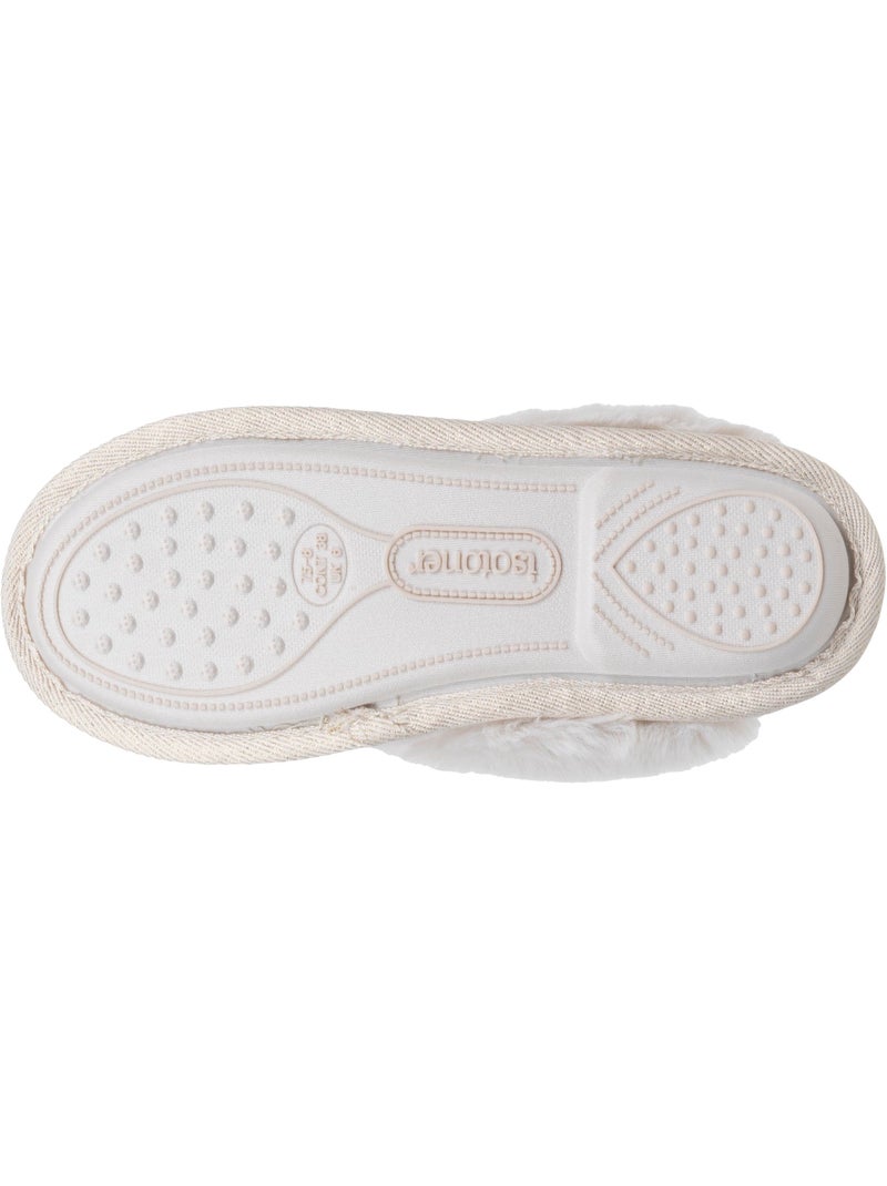 Pantofole mules gatto fantasia - morbido e confortevole donna Avorio - Kiabi
