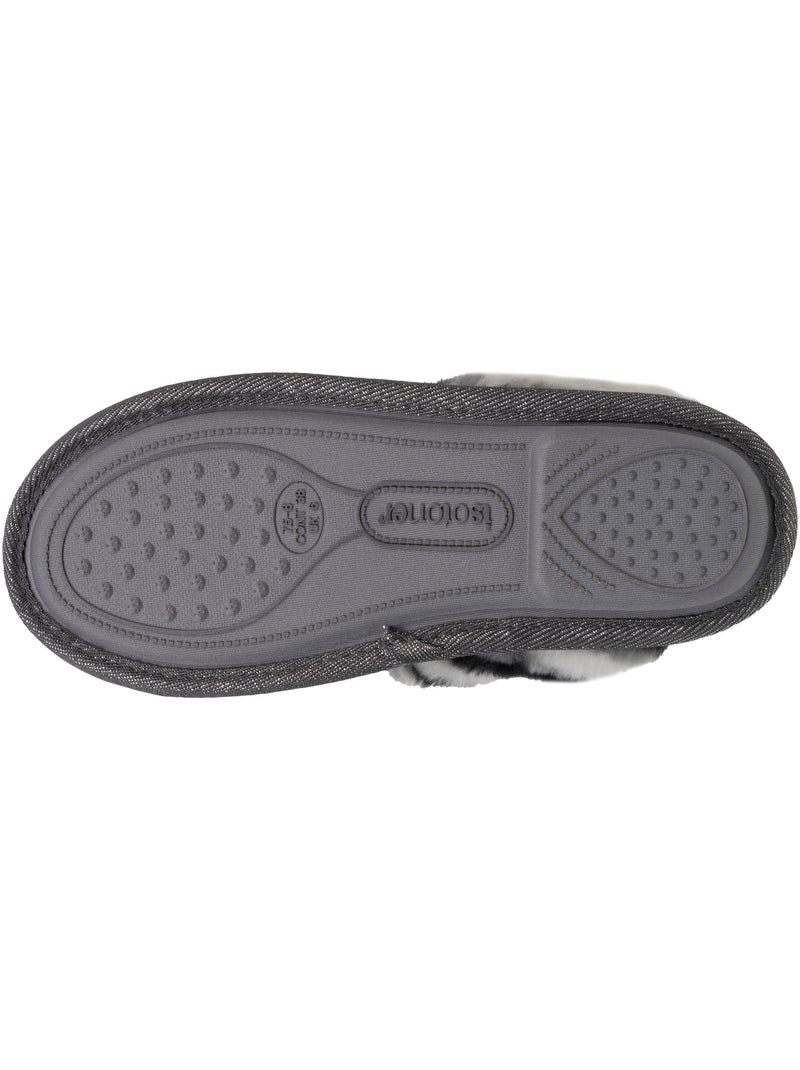 Pantofole mules gatto fantasia - morbido e confortevole donna Grigio grigio - Kiabi