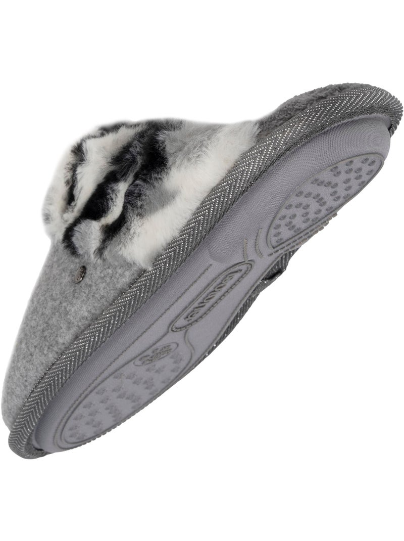 Pantofole mules gatto fantasia - morbido e confortevole donna Grigio grigio - Kiabi
