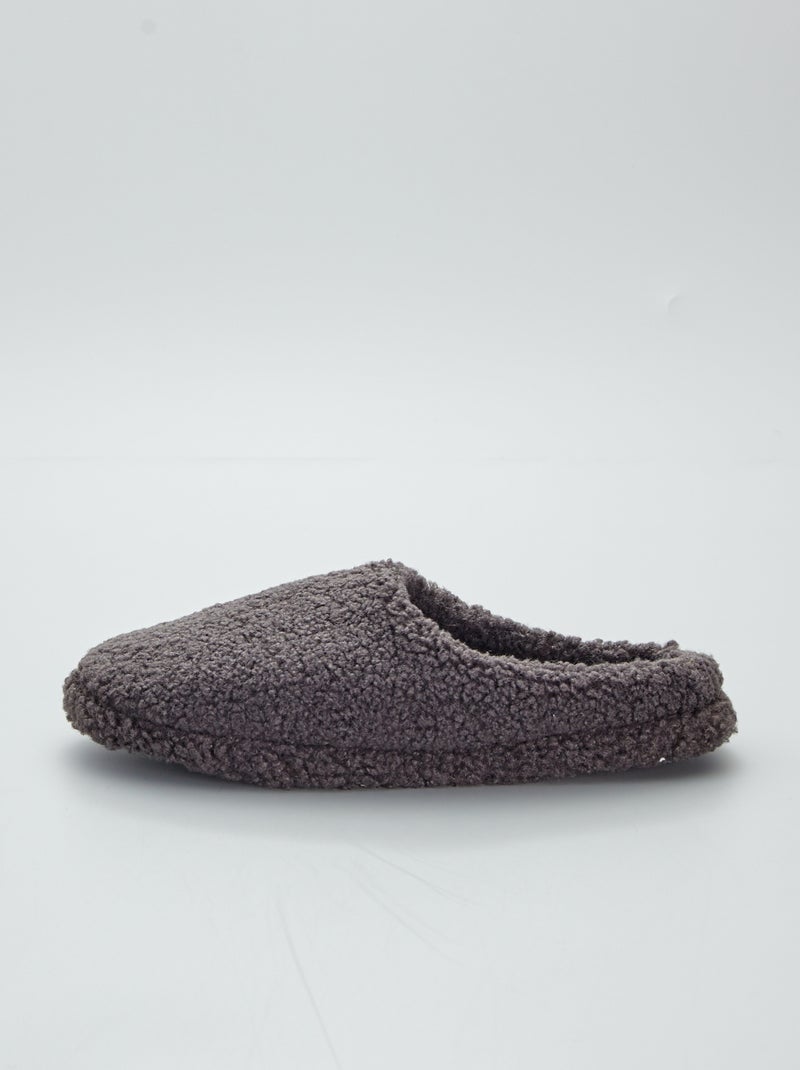 Pantofole mules grigio - Kiabi