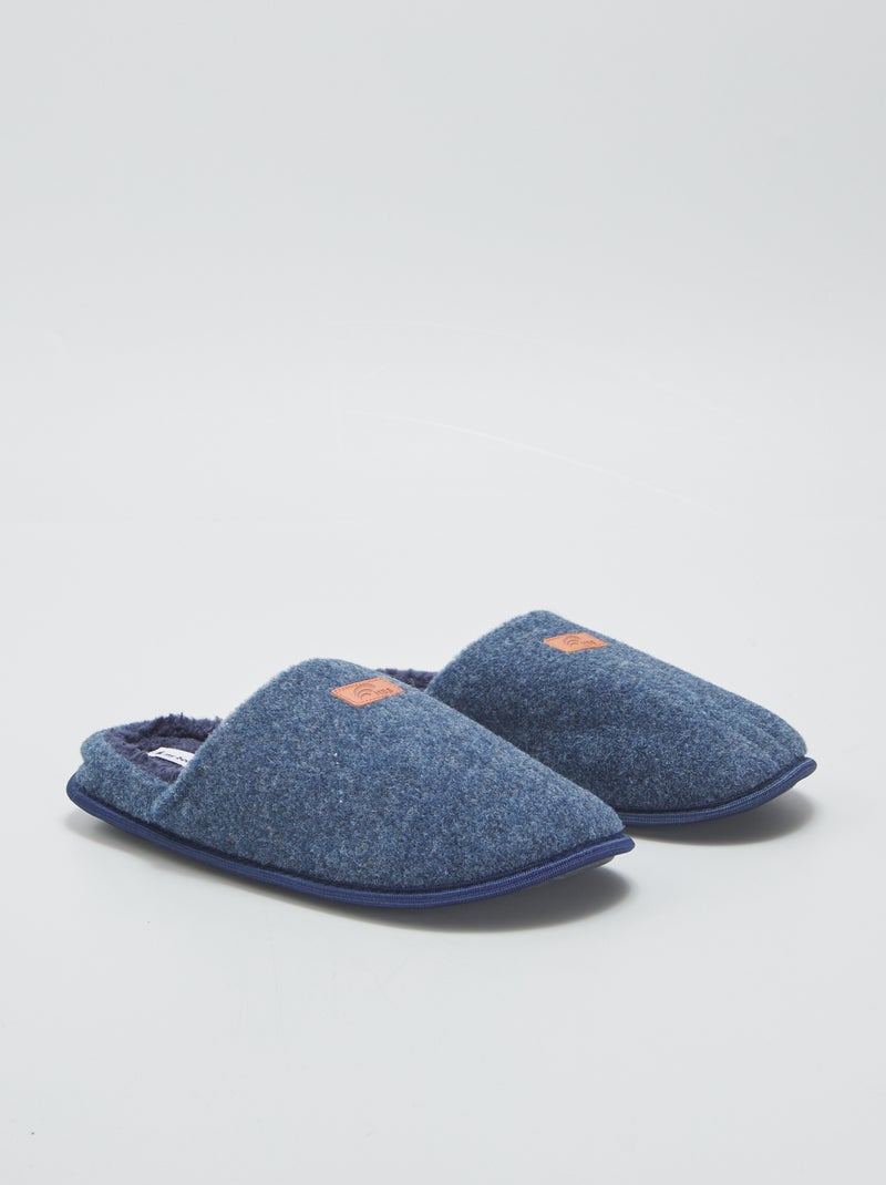 Pantofole mules in feltro BLU - Kiabi