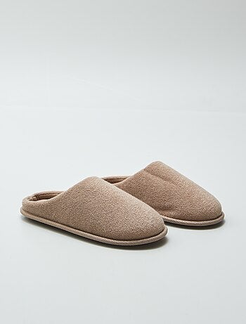 Pantofole mules in maglia bouclette
