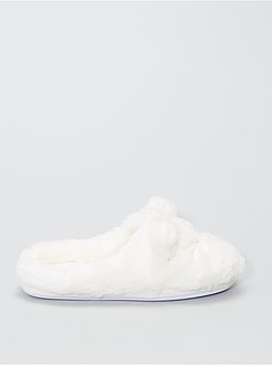 Pantofole mules in maglia peluche - Kiabi