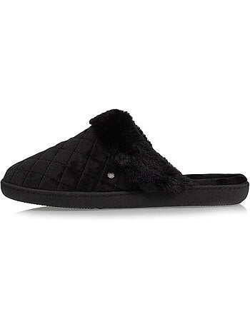 Pantofole mules in microvelluto trapuntato donna isotoner