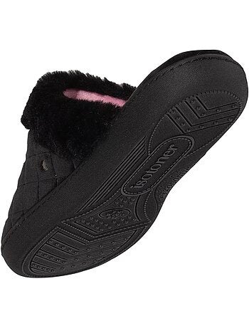 Pantofole mules in microvelluto trapuntato donna isotoner