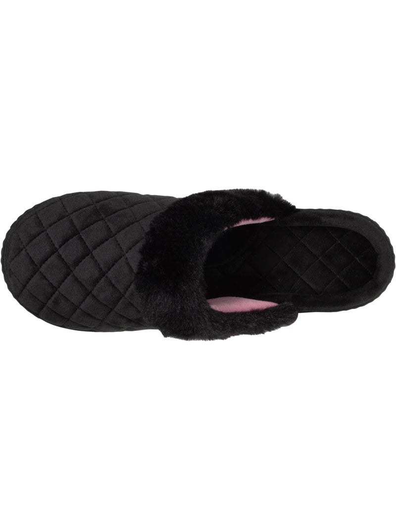 Pantofole mules in microvelluto trapuntato donna isotoner Nero - Kiabi