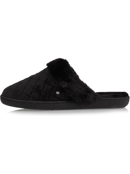 Pantofole mules in microvelluto trapuntato donna isotoner - Kiabi Pantofole mules in microvelluto trapuntato donna isotoner - Kiabi