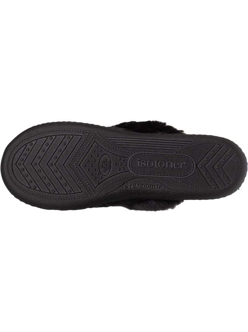Pantofole mules in microvelluto trapuntato donna isotoner Nero - Kiabi