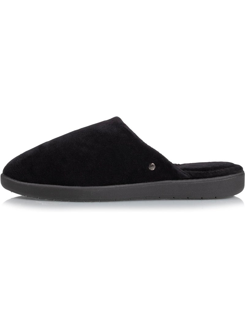 Pantofole mules in morbidissimo velluto donna isotoner Nero - Kiabi