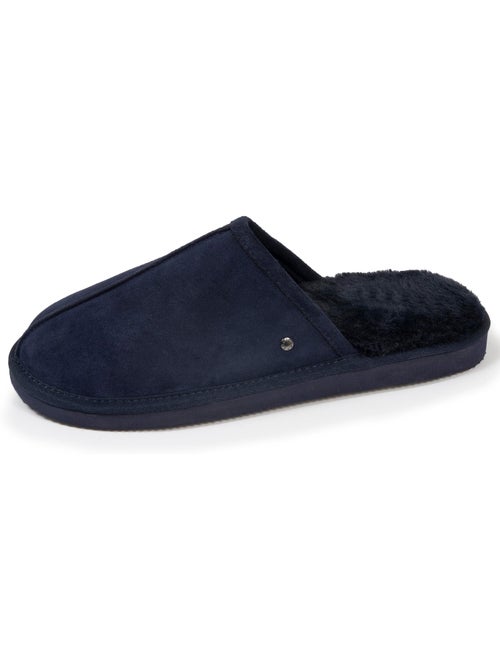 Pantofole mules in pelle con fodera in pelliccia uomo isotoner - Kiabi Pantofole mules in pelle con fodera in pelliccia uomo isotoner - Kiabi