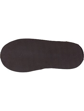 Pantofole mules in pelle con fodera in pelliccia uomo isotoner