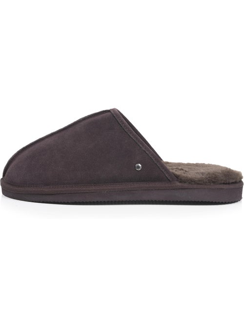 Pantofole mules in pelle con fodera in pelliccia uomo isotoner - Kiabi Pantofole mules in pelle con fodera in pelliccia uomo isotoner - Kiabi