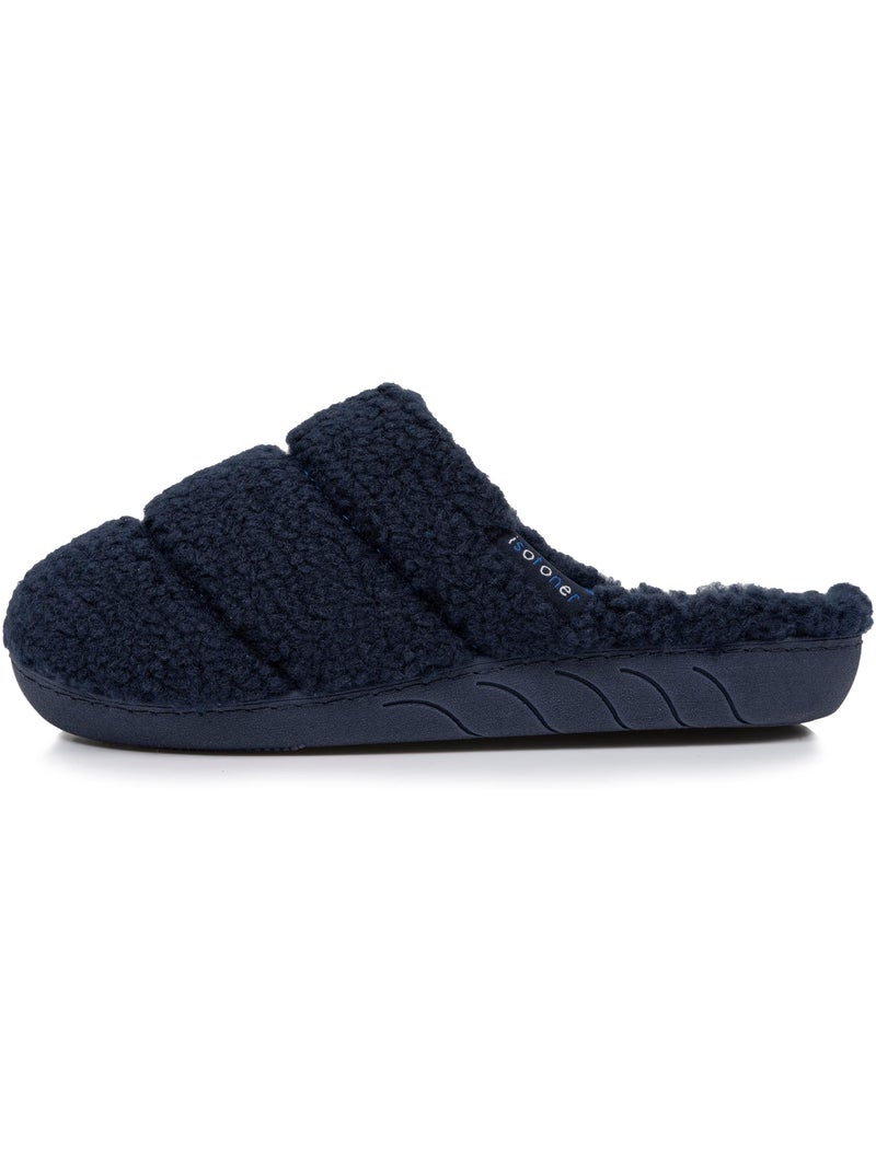Pantofole mules in sherpa, suola ergonomica comfort bambino isotoner Blu marino - Kiabi