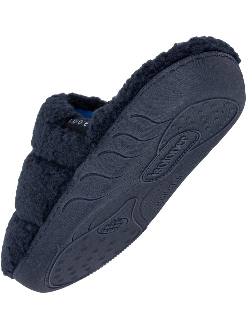 Pantofole mules in sherpa, suola ergonomica comfort bambino isotoner Blu marino - Kiabi