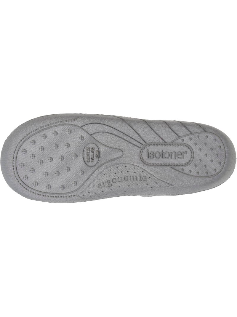 Pantofole mules in tessuto pile, sottopiede ergonomico bambina Grigio melangiato - Kiabi