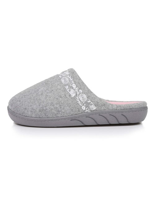 Pantofole mules in tessuto pile, sottopiede ergonomico bambina Isotoner - Kiabi