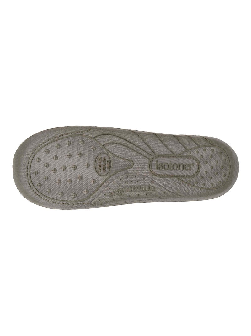 Pantofole mules in tessuto pile, sottopiede ergonomico bambino Isotoner Cachi - Kiabi