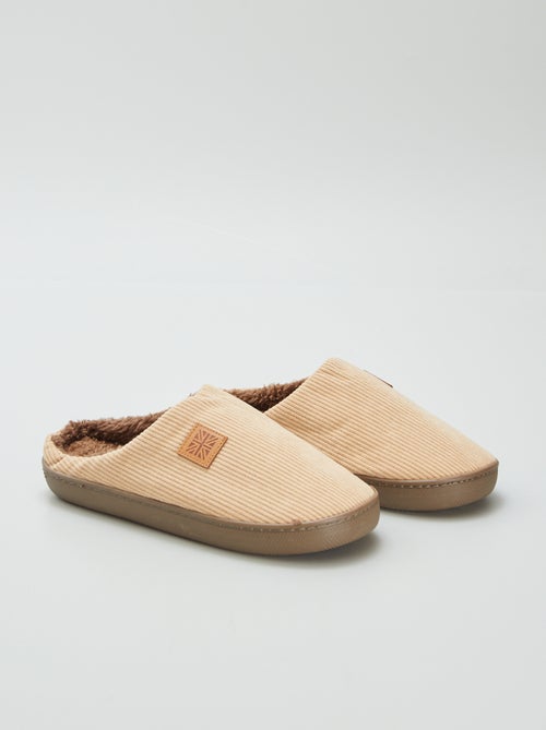 Pantofole mules in velluto imbottite - Kiabi