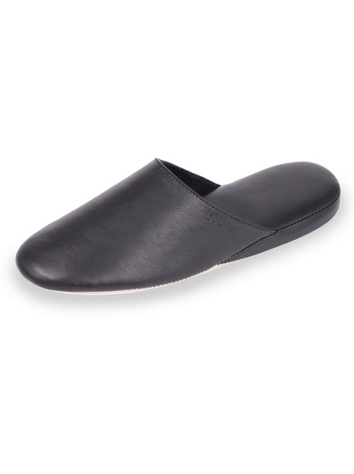 Pantofole mules interamente in pelle, suola comfort uomo isotoner - Kiabi Pantofole mules interamente in pelle, suola comfort uomo isotoner - Kiabi