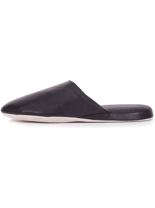 Pantofole mules interamente in pelle, suola comfort uomo isotoner - Kiabi Pantofole mules interamente in pelle, suola comfort uomo isotoner - Kiabi