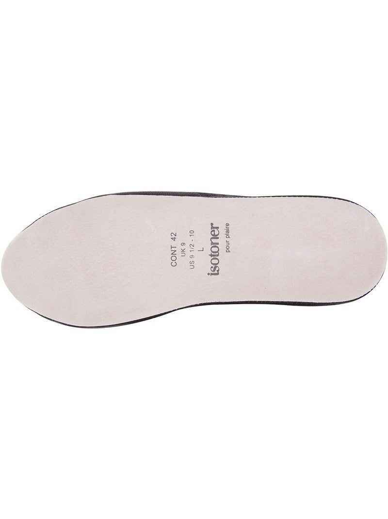 Pantofole mules interamente in pelle, suola comfort uomo isotoner Nero - Kiabi