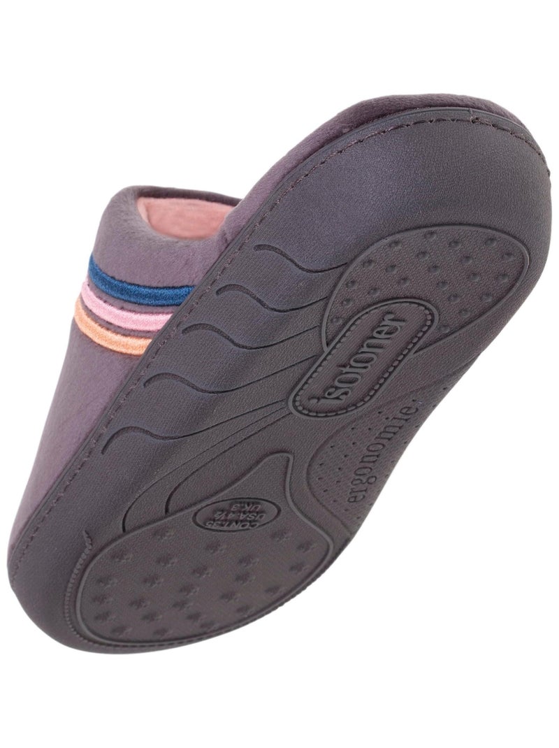 Pantofole mules leggero e confortevole, facile da bambina Isotoner Grigio - Kiabi