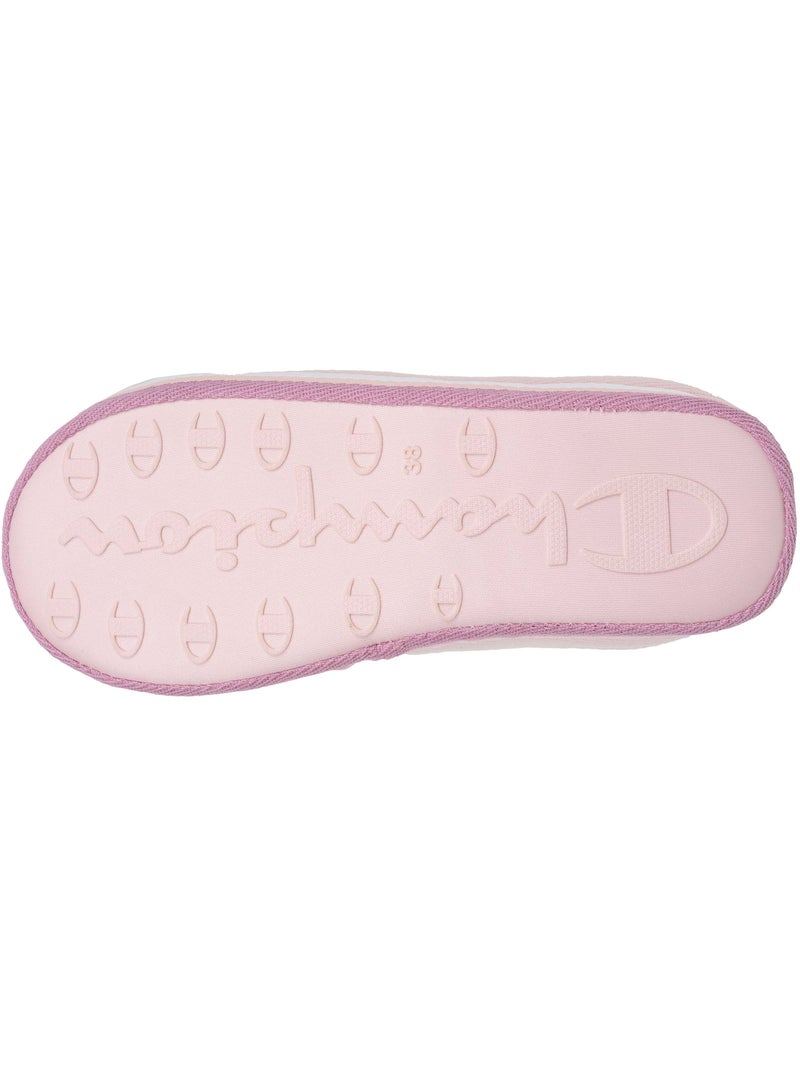 Pantofole mules maglia a costine ultra confortevole, donna Champion Rosa pallido - Kiabi