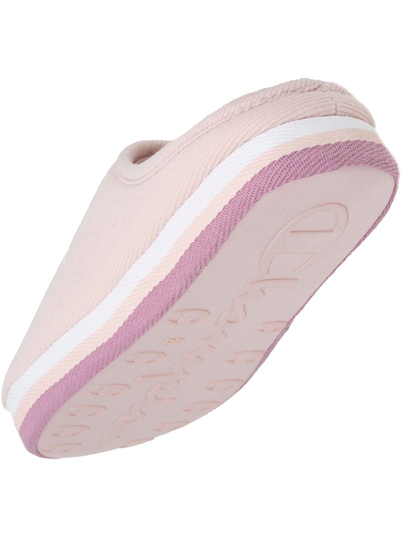 Pantofole mules maglia a costine ultra confortevole, donna Champion Rosa pallido - Kiabi
