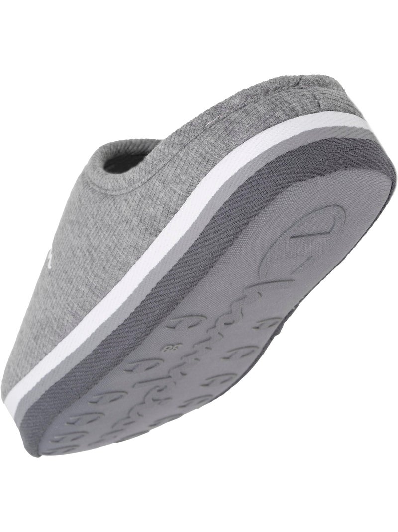 Pantofole mules maglia a costine ultra confortevole, uomo Grigio melangiato - Kiabi