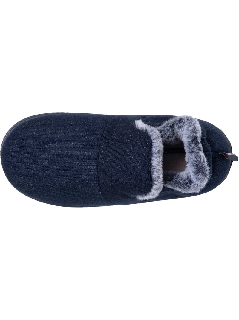 Pantofole mules maglia metallizzata, suola bloup, donna isotoner Blu marino - Kiabi
