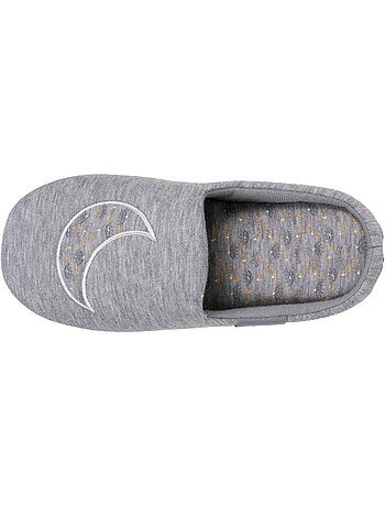 Pantofole mules maglia, suola in gomma antiscivolo donna
