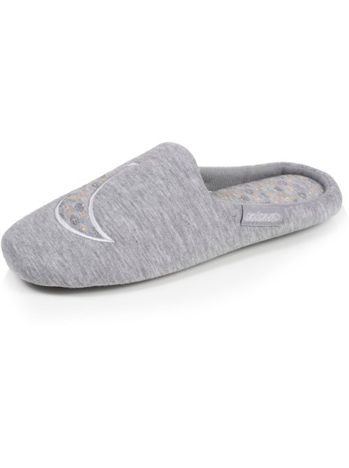 Pantofole mules maglia, suola in gomma antiscivolo donna Isotoner - Kiabi