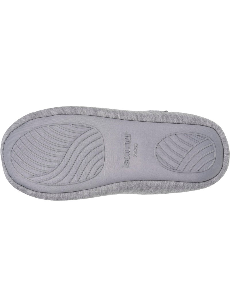 Pantofole mules maglia, suola in gomma antiscivolo donna Isotoner Grigio melangiato - Kiabi