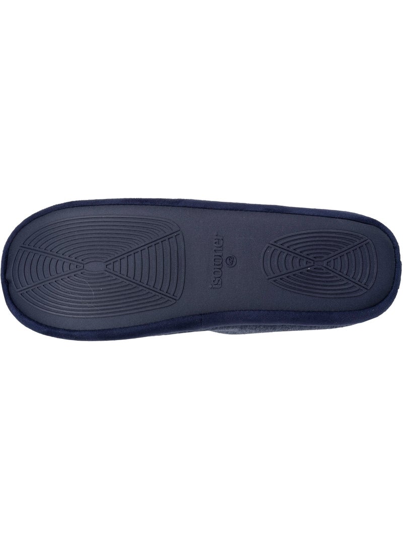 Pantofole mules maglia, suola in gomma antiscivolo uomo Blu marino - Kiabi